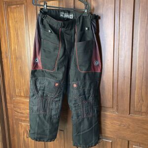 Smart Parts Paintball Pants Men’s  Black & Red size XL Pockets Vented Tactical